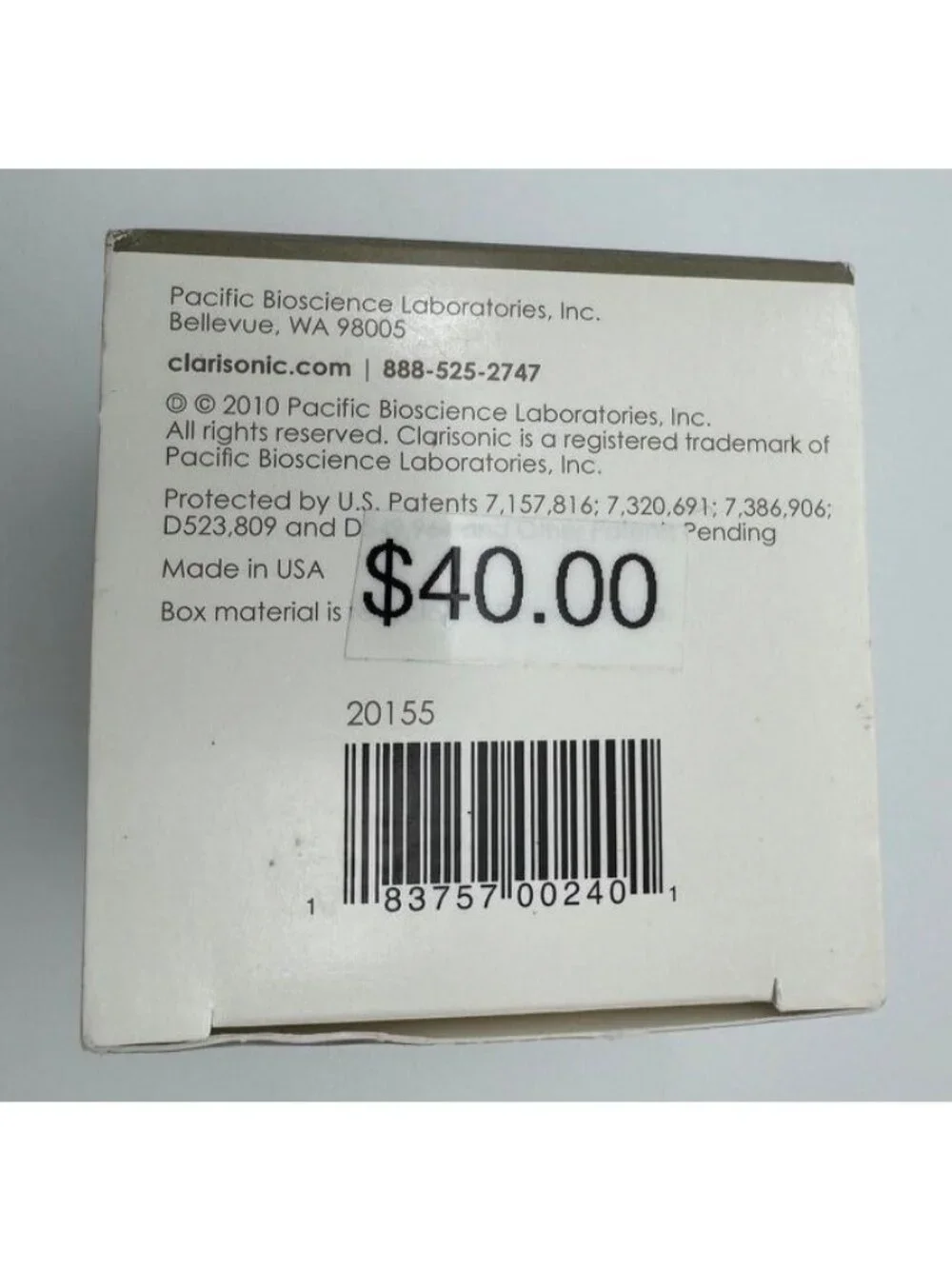 Clarisonic Replacement Body Brush Head Twin Pack 20155 Pro and Plus New in Box
